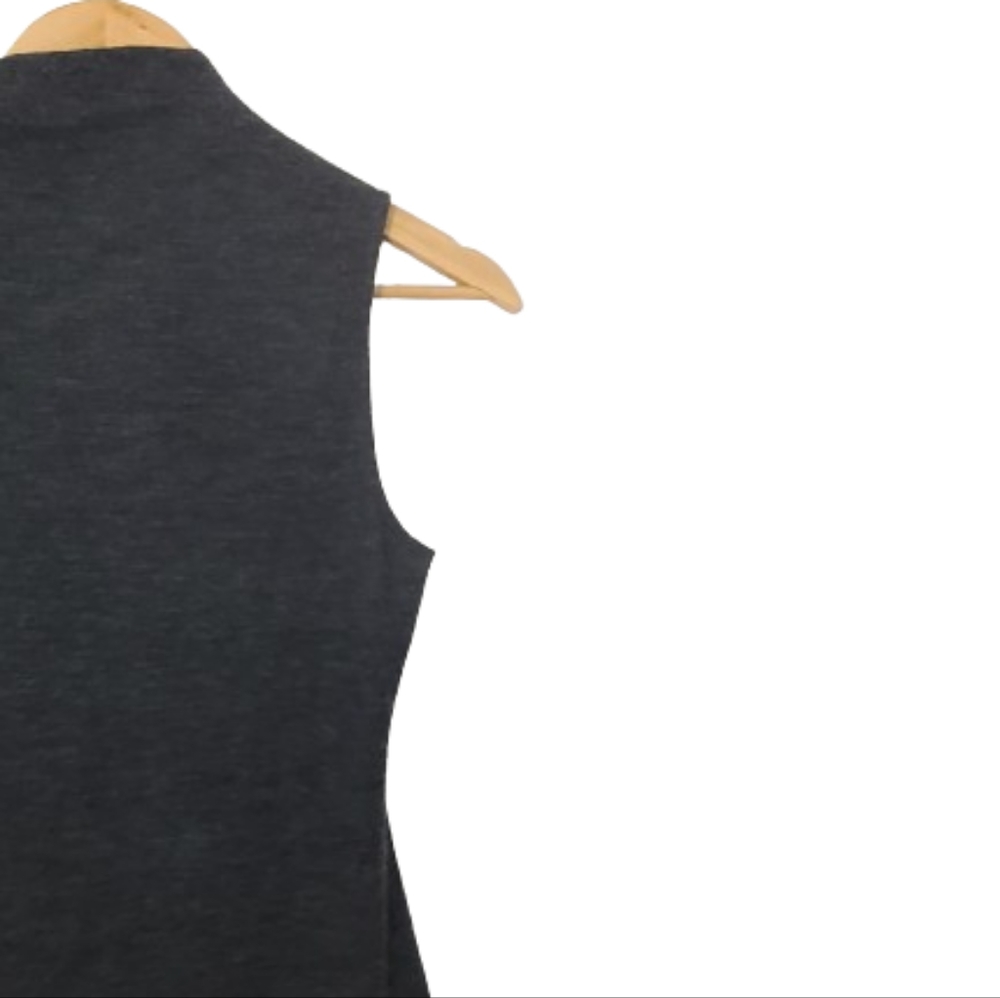 HELMUT LANG Sonar Grey Asymmetrical 100% Wool Sleeveless Dress Women's Size XS - Picture 13 of 16